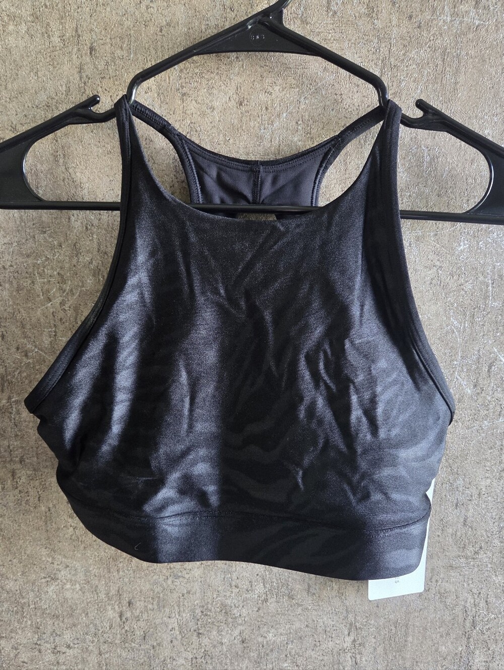 Athleta Black High Neck Racerback Sports Bra